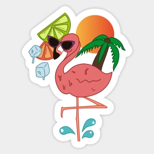 Flamingo Party Sticker